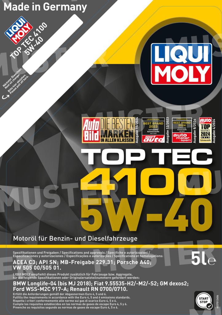 Liqui Moly Top Tec 4100 5W-40 5 Liter Produktbild 6