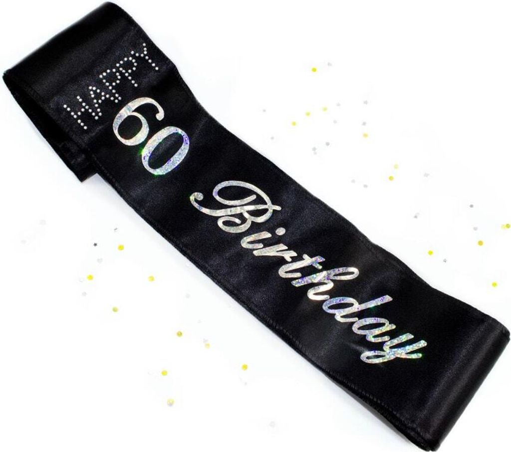 Oblique Unique Schärpe Happy Birthday 60. Geburtstag 60er Produktbild 