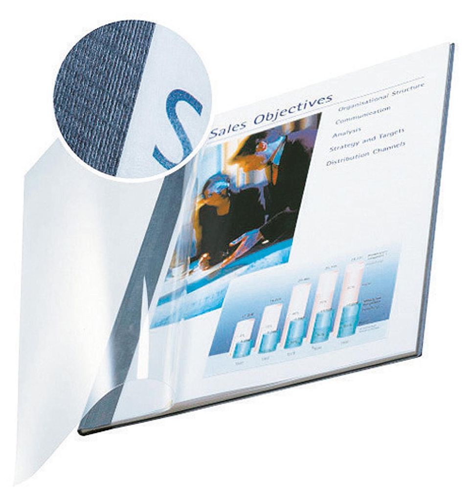 LEITZ Buchbindemappe impressBind A4 3,5 mm blau Soft Cover 10 Mappen