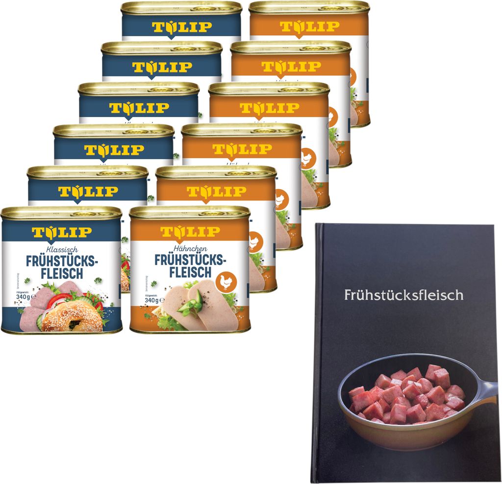 TULIP Bundle 12x Frühstücksfleisch Schwein Hähnchen 340g Produktbild 
