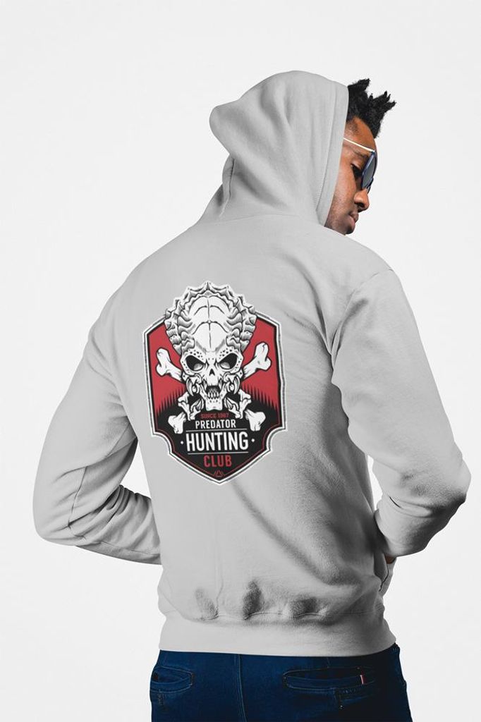 D&B Uni Hoodie ZIPMO00097 Predator HellGrau-Größe 2XL