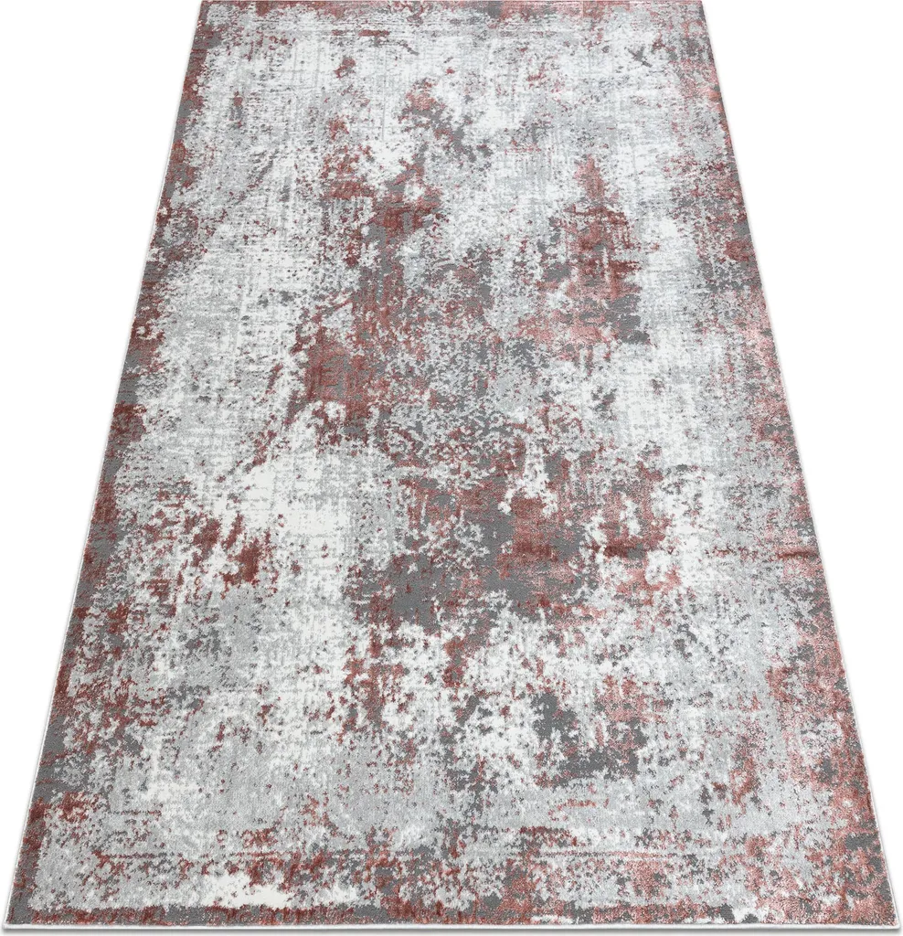 Tapis Structuré Style Glamour Blanc et Rose - Collection ALLURE 80x150cm