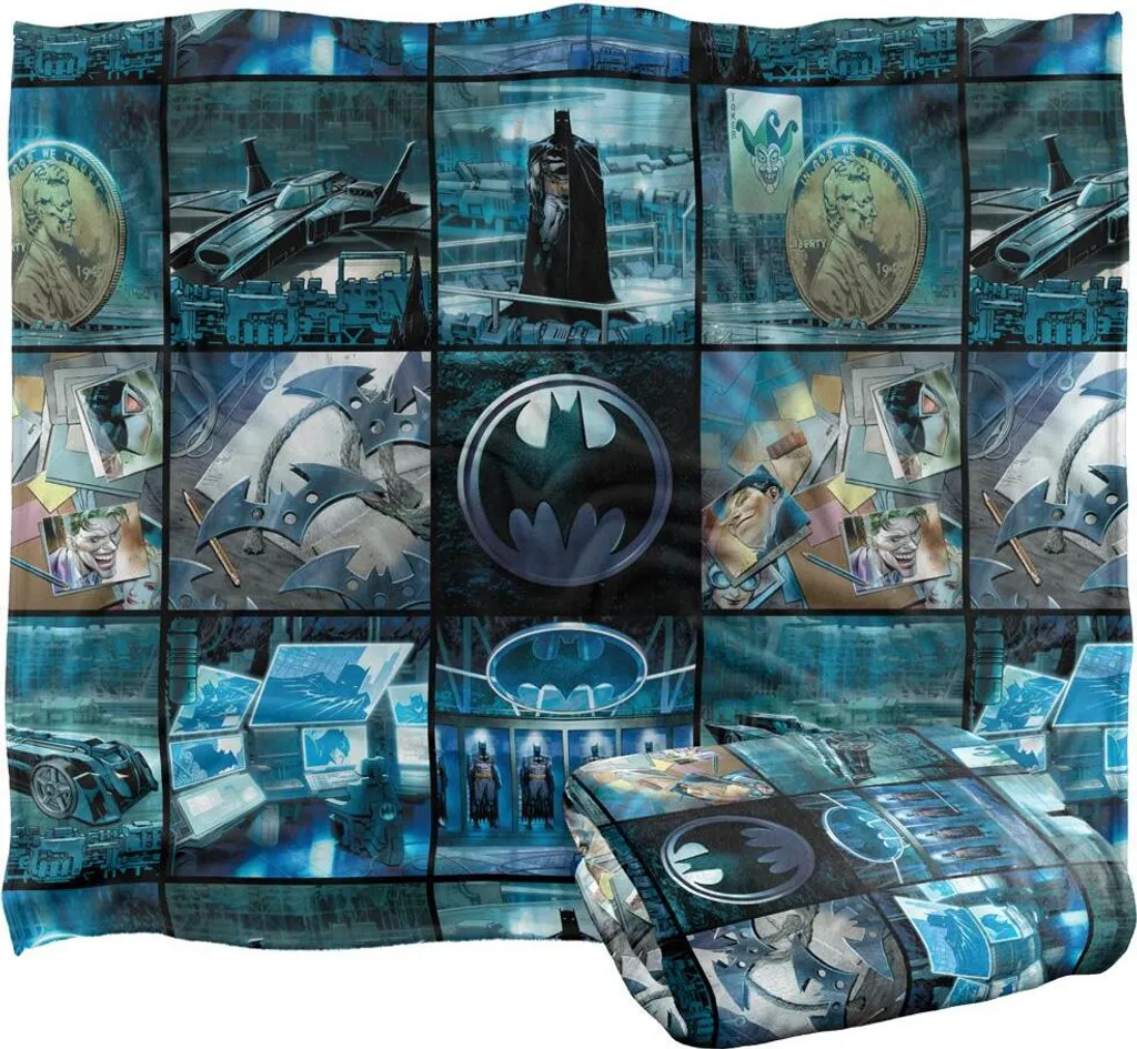 Batman Couverture Batcave TV18690 Plaid Multicolore Taille Unique