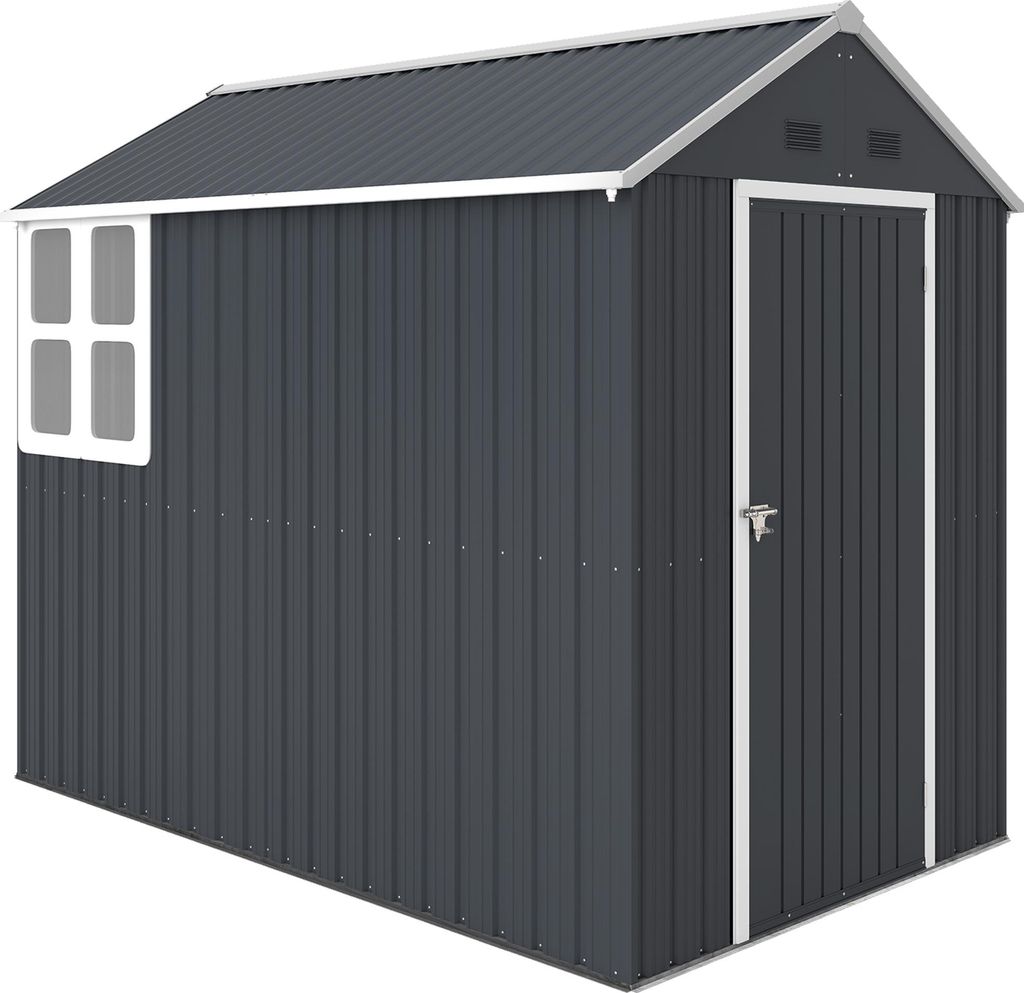 Domek ogrodowy Outsunny 4m², stalowy, z oknem, 259 x 172 x Zdjęcie produktu 