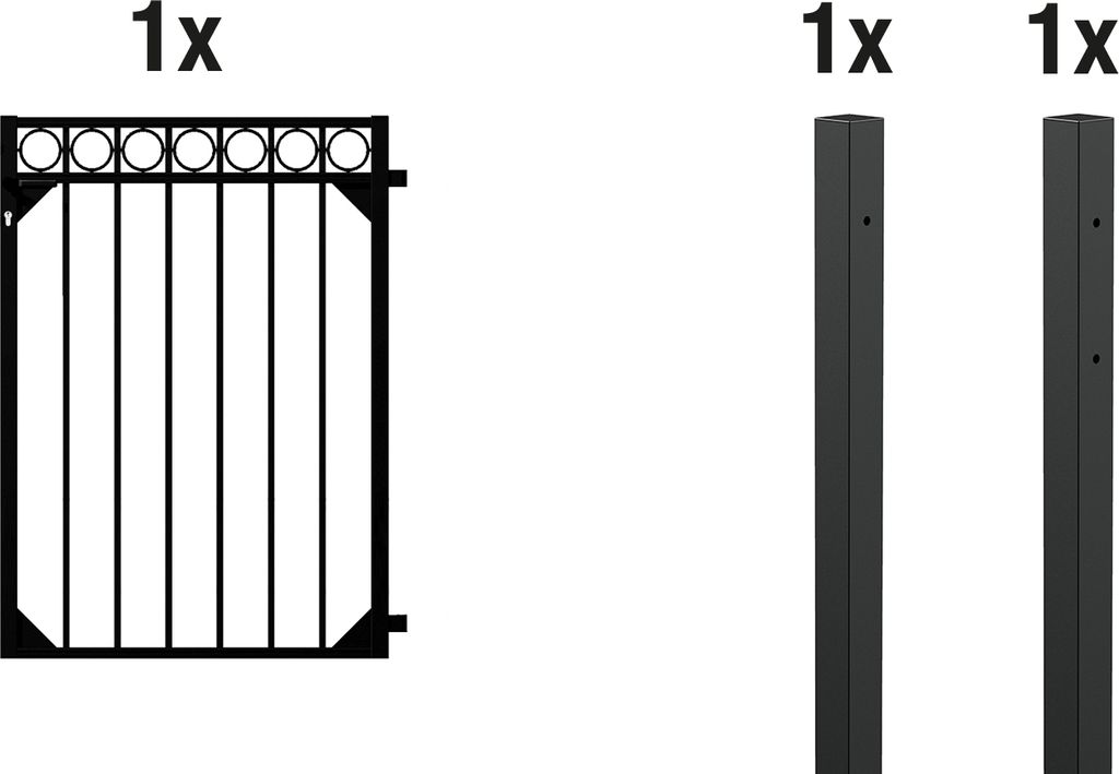 Alberts Einzeltor-Set für Zaunsystem Circle, Höhe 120 cm, Produktbild 