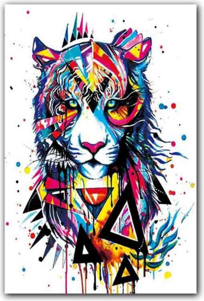 TPFLiving Kunstdruck LW-802 (OHNE RAHMEN) Poster - Leinwand - Wandbild - Hochauflösender Giclée-Druck, langlebig und hochwertig - Grafitti Art - ...