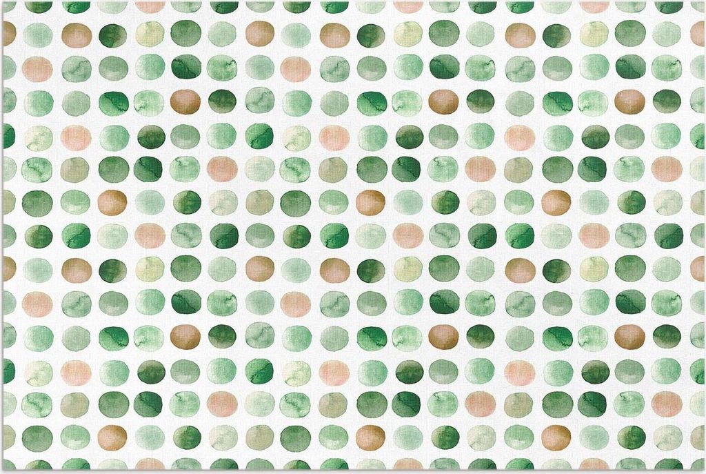 Aquarell-Punkte gemalt Boho Kreise – Vinylteppich – 100x150 cm – Outdoor Teppich – Terrasse – Wetterfest – Modern