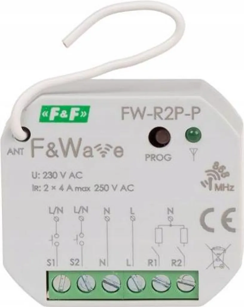 Relais 2 canaux F&Wave FW-R2P-P multifonctionnel à commande déportée