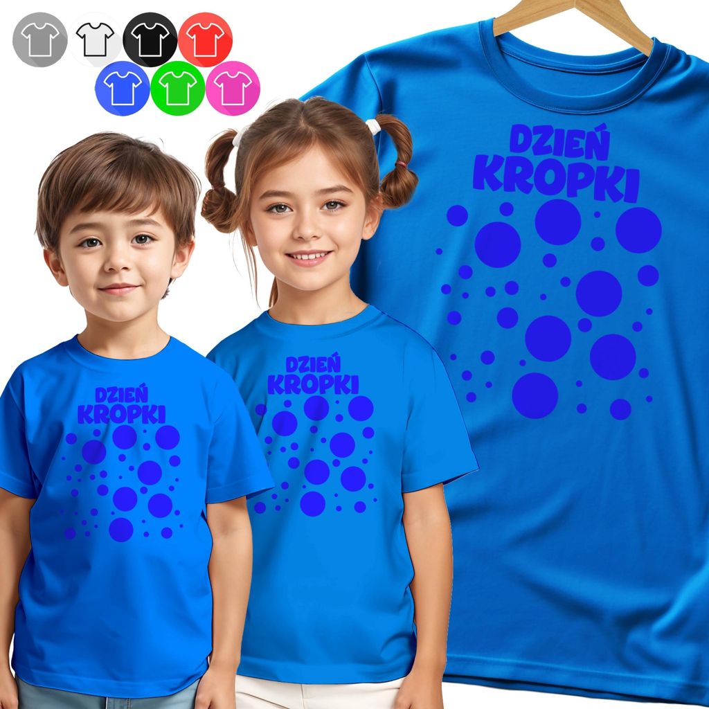 Kinder-T-Shirt - Daytime Dots Blau - 134 M