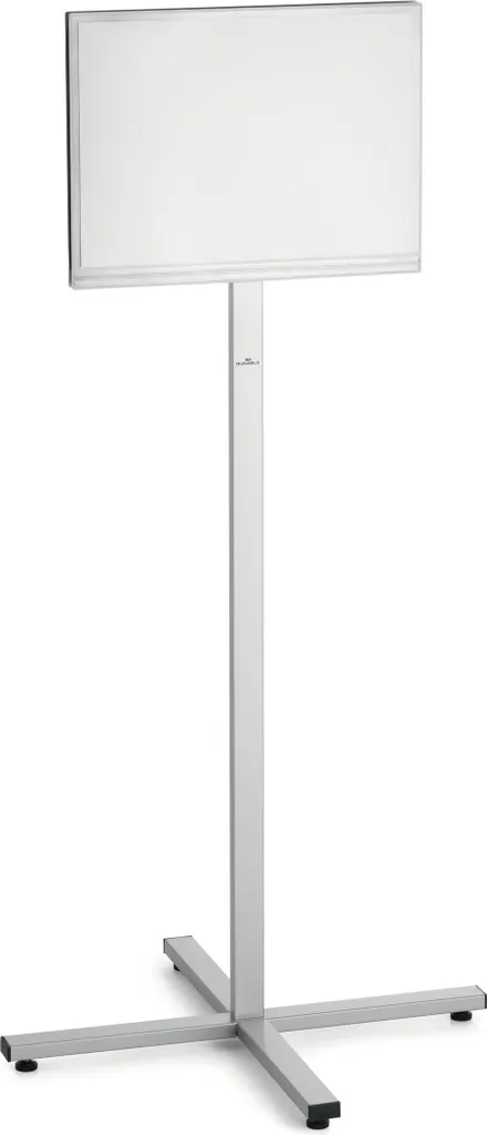 Présentoir de sol extérieur A3 étanche pour affichage gris Durable