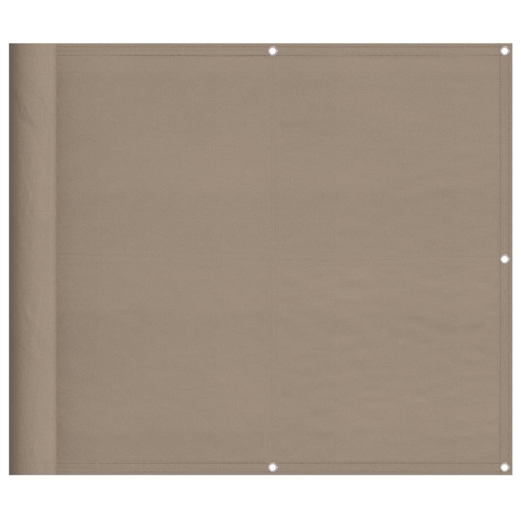 vidaXL Balkon-Sichtschutz Taupe 90x1000 cm 100 % Polyester-Oxford