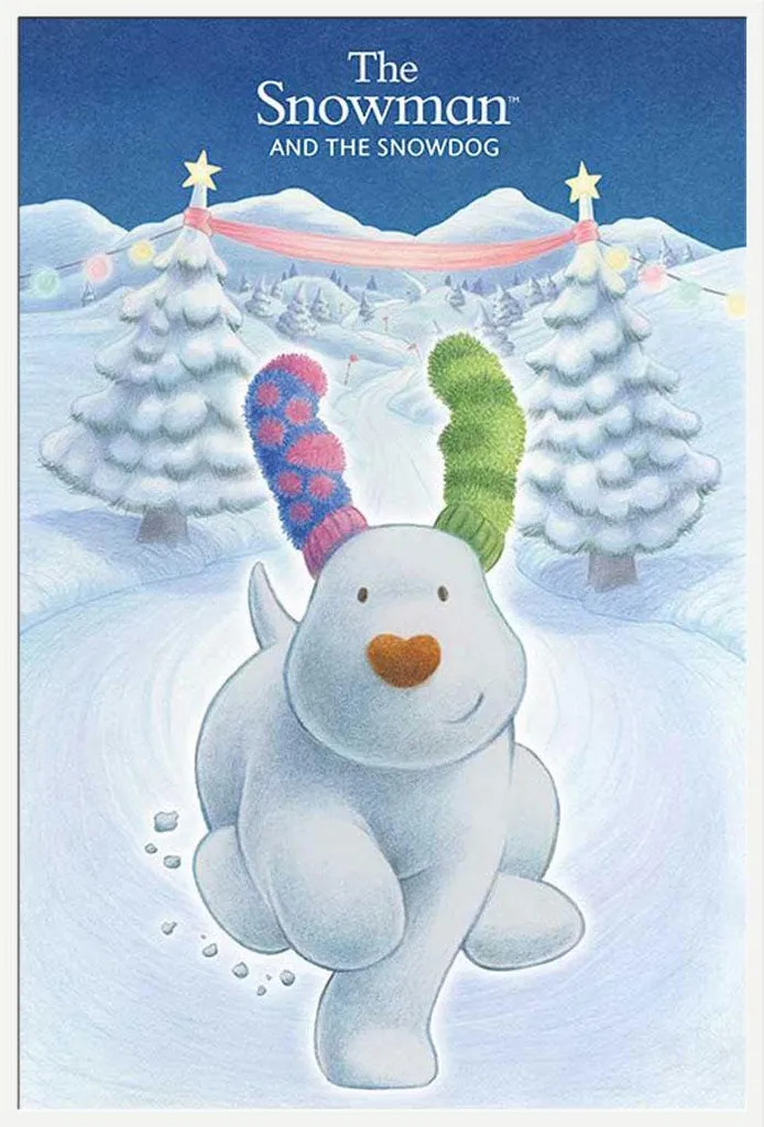 Affiche Snowman And The Snowdog cadre blanc Shinsuke 61x91.5 cm