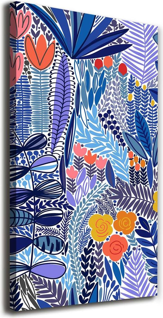 Tulup Leinwandbild - 70x140cm - Wandkunst - Drucke auf Leinwand - Leinwanddruck - Wohnzimmer Wanddekoration XXL - Wohnung Deko Kunstdrucke - Blum...