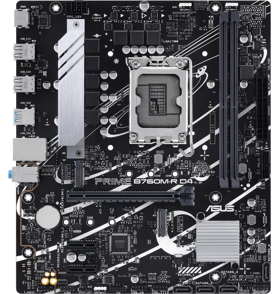 ASUS PRIME B760M-R D4 Intel B760 LGA 1700 Micro ATX