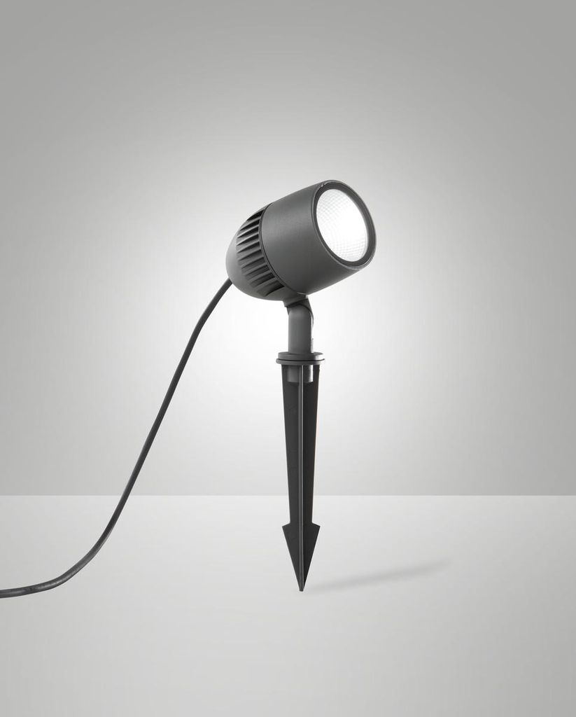 Fabas Luce BORIS DARK GREY LED Erdspieß 8W warmweiß Dunkel Grau 6550-71-294