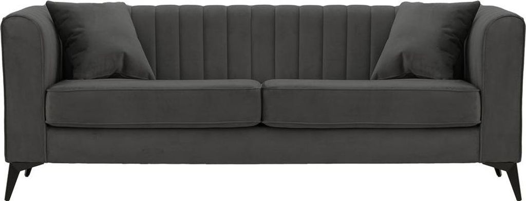 3-Sitzer Sofa Mary aus medizinischem Schaumstoff-Velluto 19-matte black