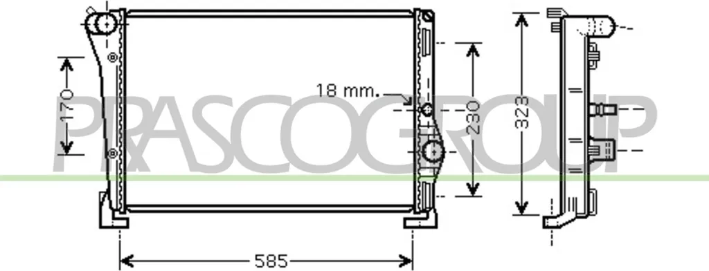 Radiateur moteur pour Fiat Idea : remplacez votre pièce OE 46834067 ici
