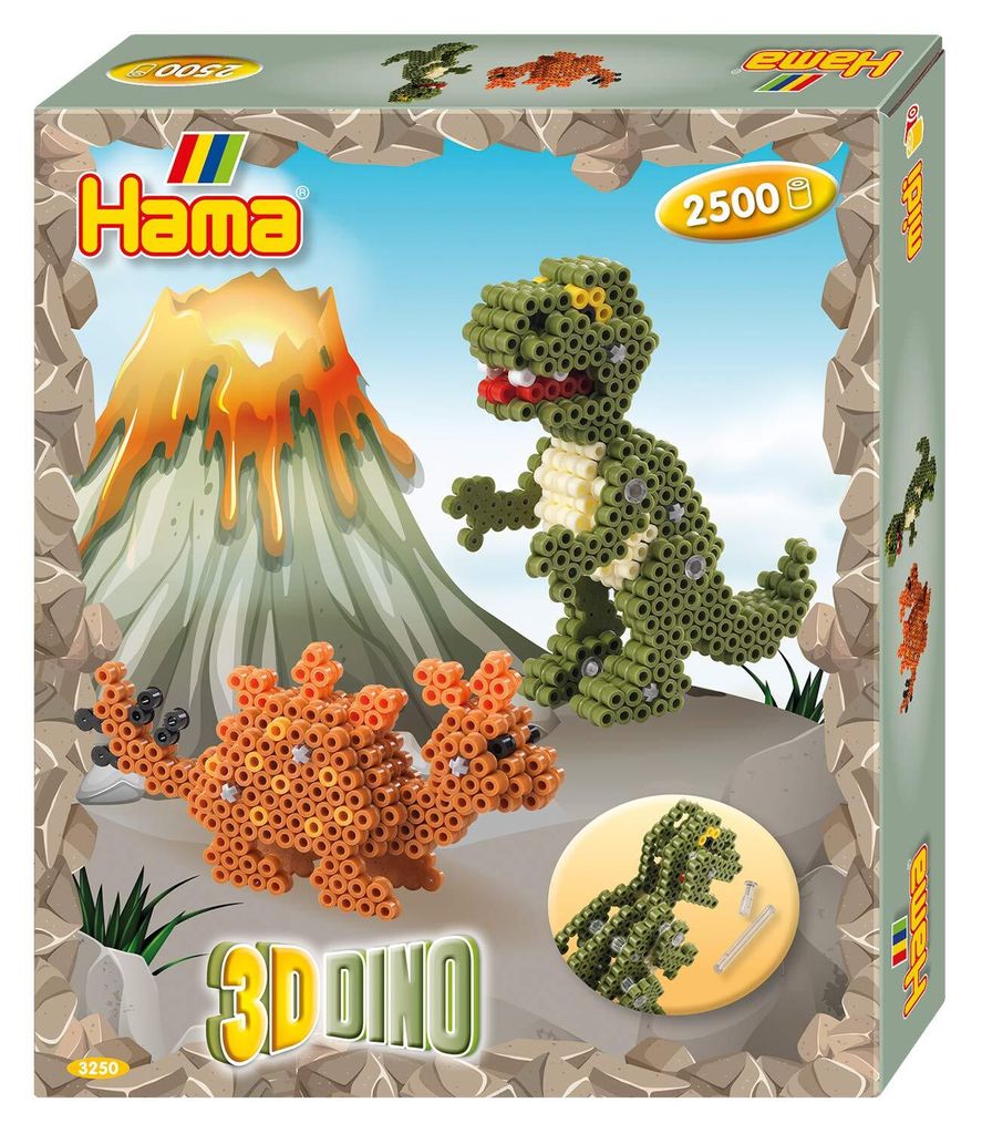 Hama Zažehľovacie korálky midi 3D "Dinos" Darčeková Obrázok produktu 