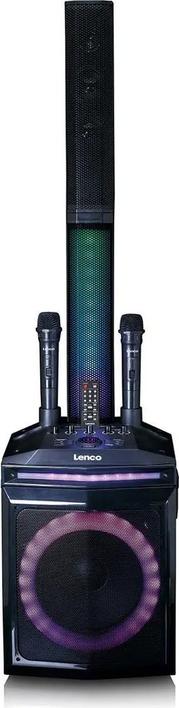 Sonorisation portable Lenco PA-220BK pour soirée et karaoké sans fil