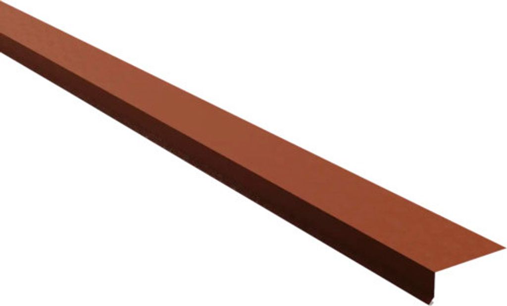 PRECIT Traufblech für Trapezblech Ziegelrot RAL 8004 Shimoco 80μm 2000 mm x 80 mm x 30 mm x 0,5 mm