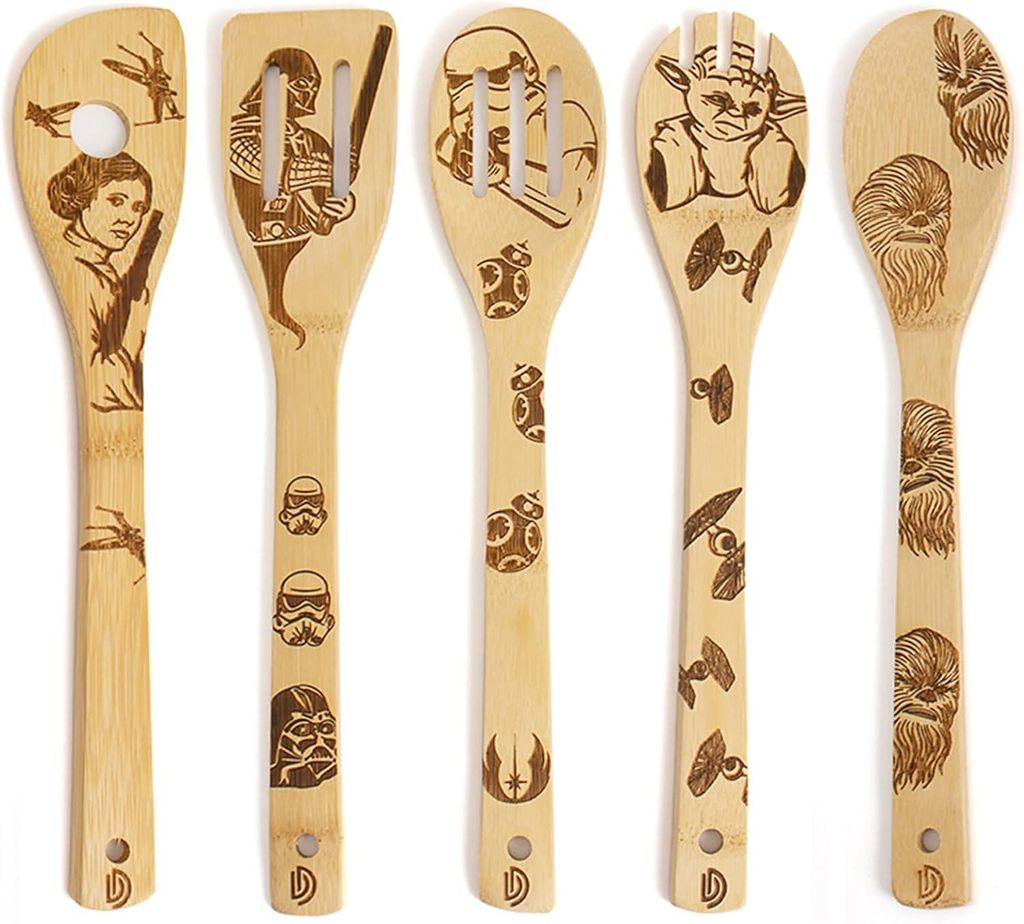 5er-Set Star Wars -Holzlöffel – antihaftbeschichtet – – Geschenkidee