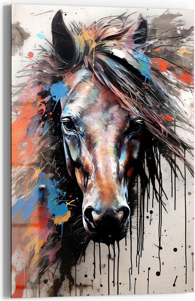 DEQOART Glasbild Echtglas 60x90 cm 'Farbenflucht des Produktbild 