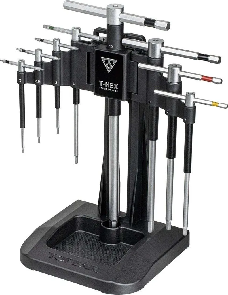 Jeu de 8 Clés Allen en T Topeak T-Hex Speed Wrench pour Atelier Vélo