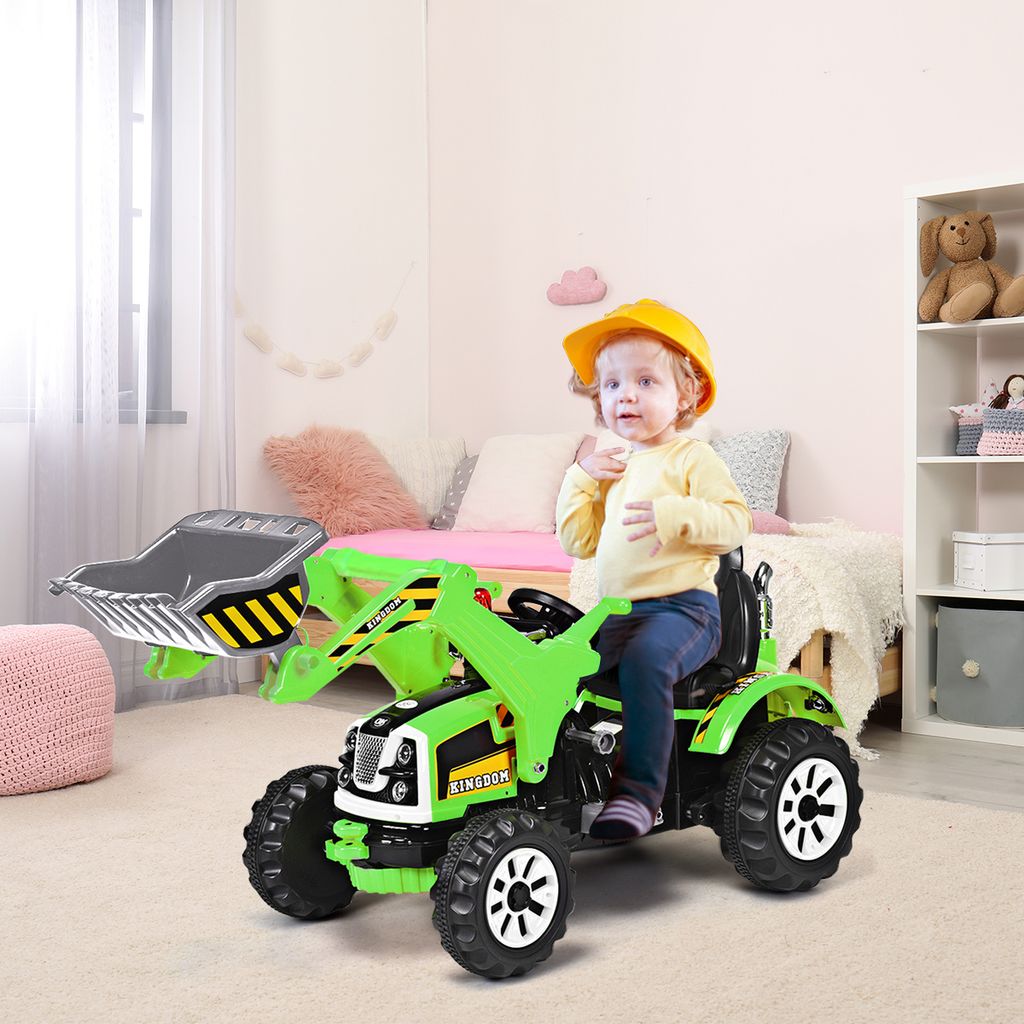 Kinderbagger Sitzbagger mit Helm Sandbagger Bagger Kinder Rutscher Spielzeugauto 