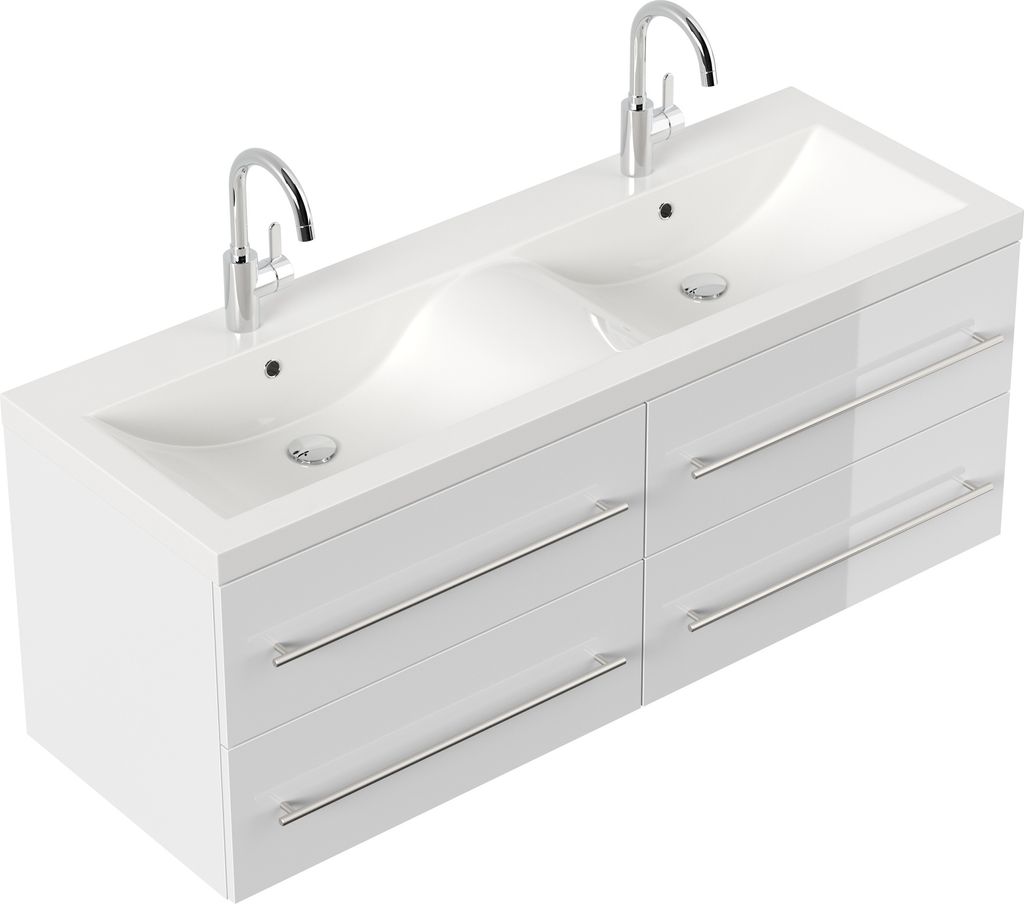 Badmöbel Persepolis XL SoftClose weiss hochglanz : Weiss hochglanz Varianten: Weiss hochglanz