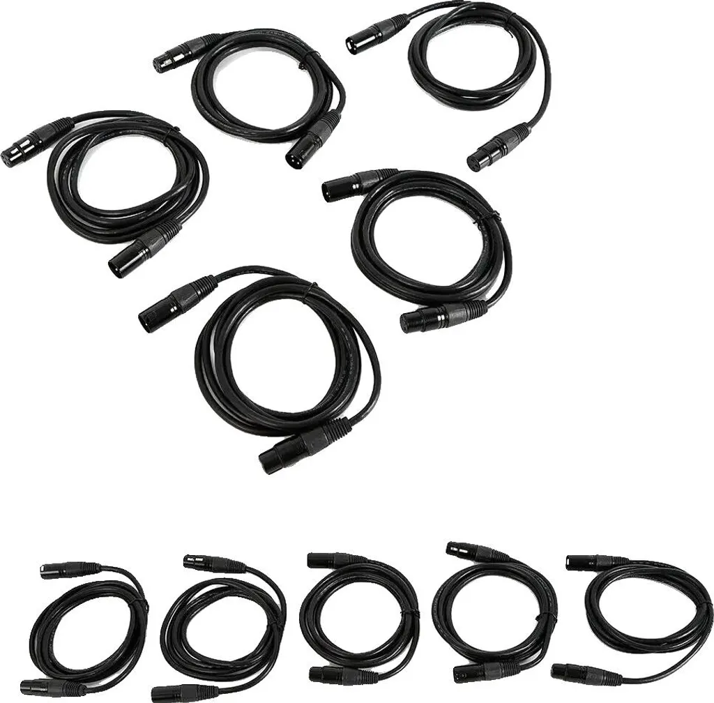 Cordon DMX 2 mètres pour éclairage de scène avec fiches XLR robuste