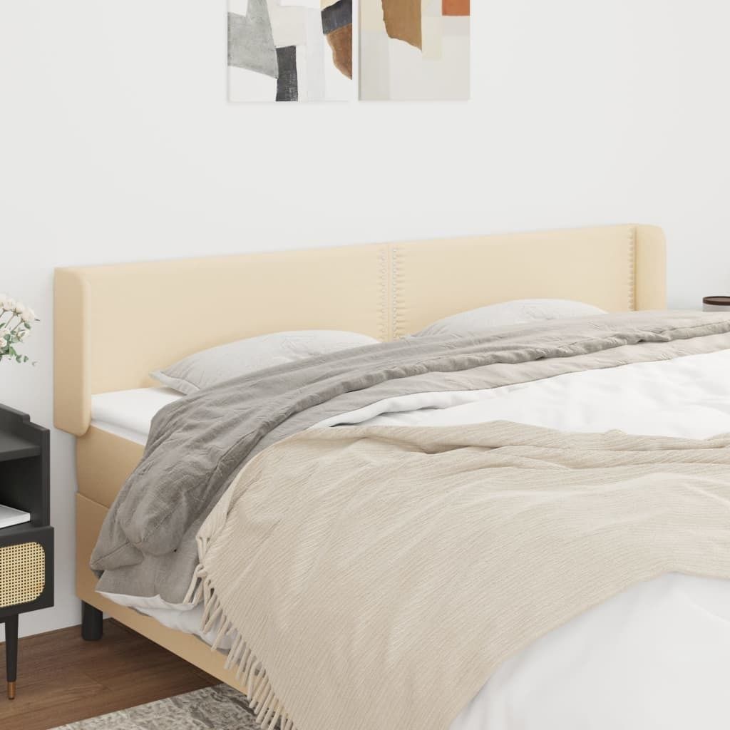 Maison Exclusive - Kopfteil mit Ohren Creme 203x16x78/88 cm Stoff