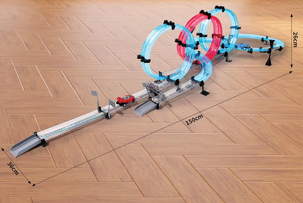 Course Voitures électriques Circuit Looping BeToys Avec 2 Voitures - 5m Course Voitures électriques Circuit Looping BeToys Avec 2 Voitures - 5m