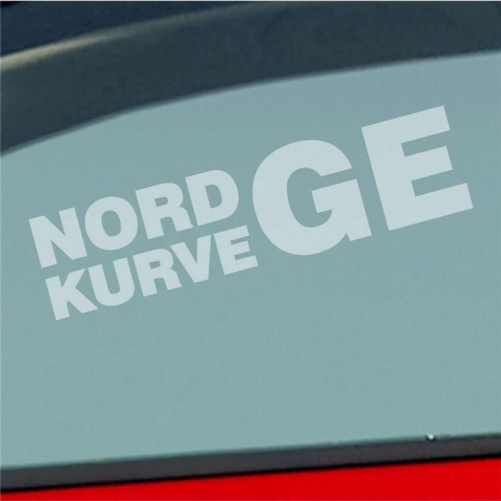 Auto Aufkleber Nordkurve Fans GE Fussball Gelsenkirchen 15x4 cm Milchglas Sticker Heckscheibenaufkleber
