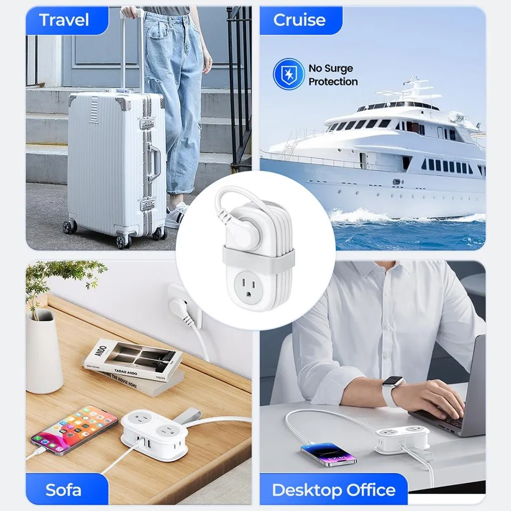 Multiprise de Voyage avec USB-C INF : Finissez-en avec le Manque de Prises - 7