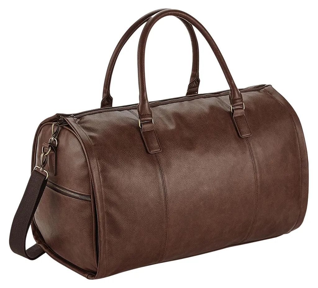 Valise cabine en cuir véritable marron clair Quadra FK1539 taille unique