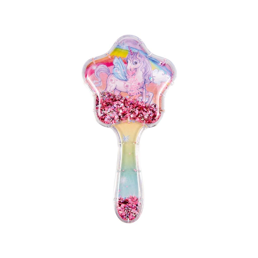 Haarbürste (mit beweglichem Glitter) - Einhorn-Paradies Produktbild 