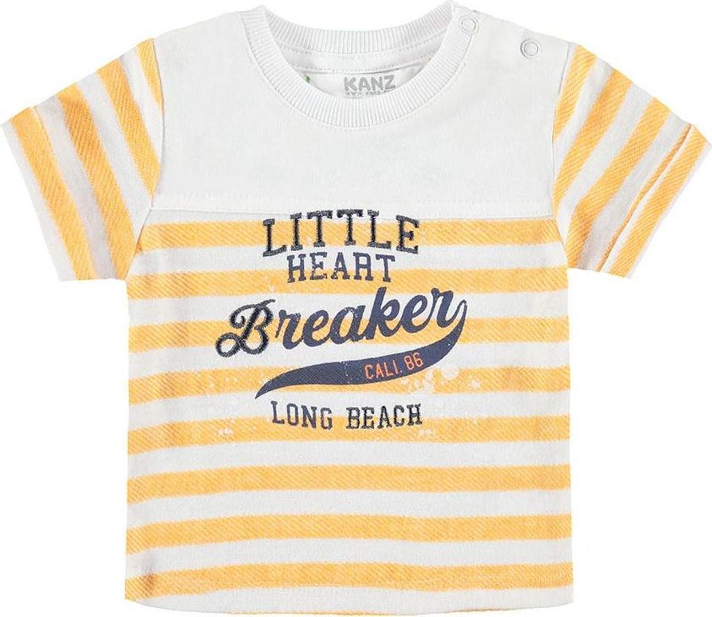 Kanz Gelb gestreiftes Baby-T-Shirt