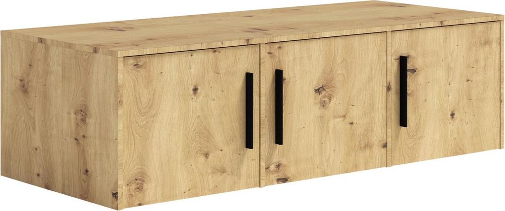 Aufsatzschrank MAXIONE MX-05 mit 3 Türen Schrankaufsatz 150 cm Schrank Modern (Artisan Eiche)