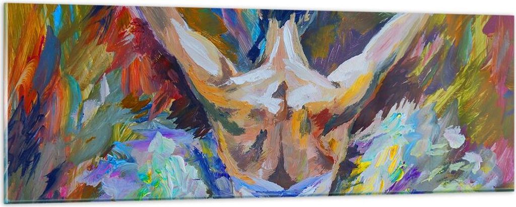 Bilder auf glas - Balletttänzer tanzen - 90x30cm - Glasbilder - Wandbilder - Kunstdruck - zum Aufhängen bereit - Wanddekoration aus Glas - Glas B...