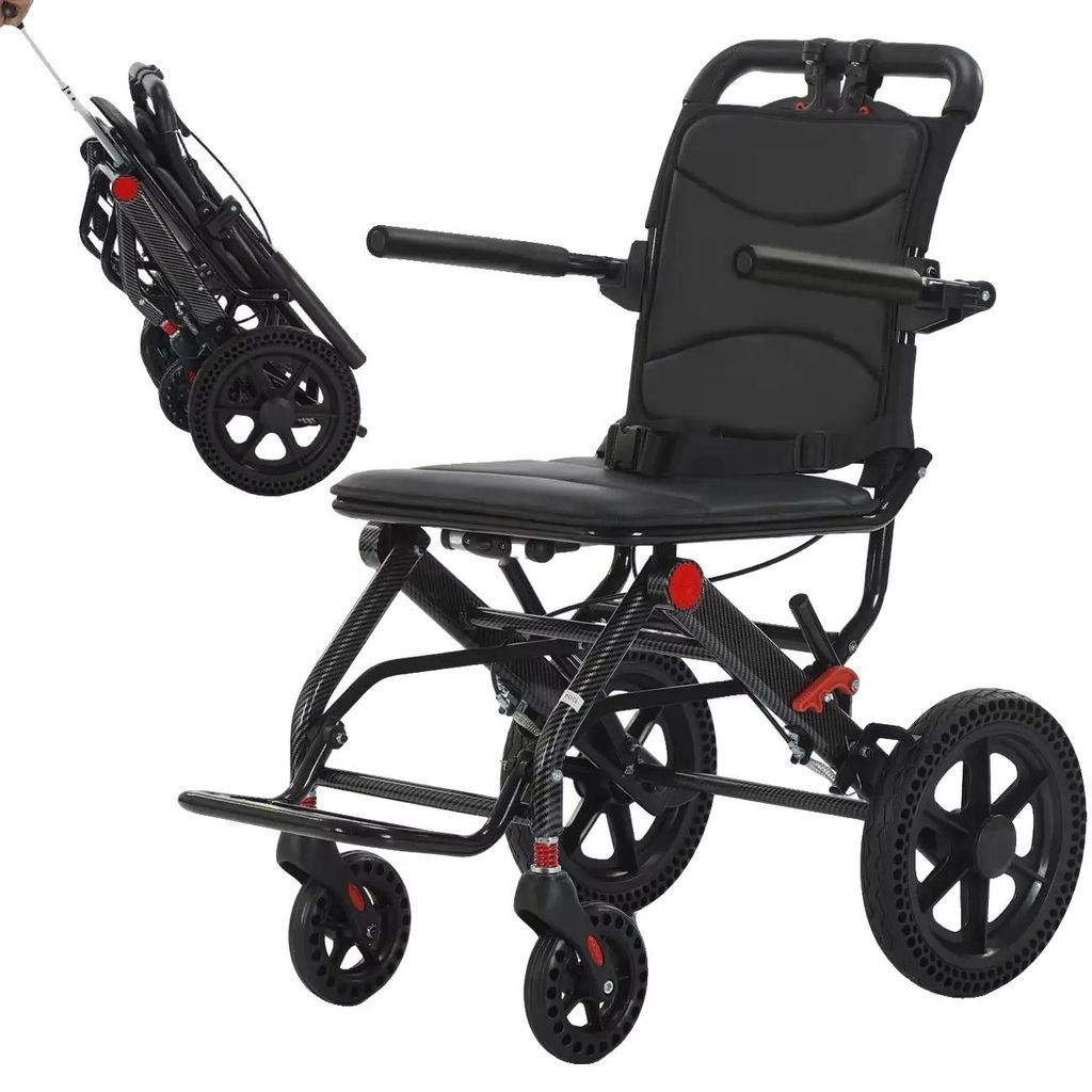 All-Terrain-Transportrollstuhl, Robuster Rahmen, Abnehmbarer Schiebegriff, BQ