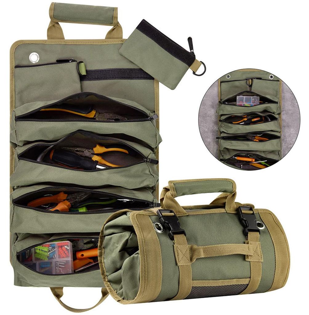Werkzeugtasche mit 6 Reißverschlussfächern, Aufhängbare Produktbild 