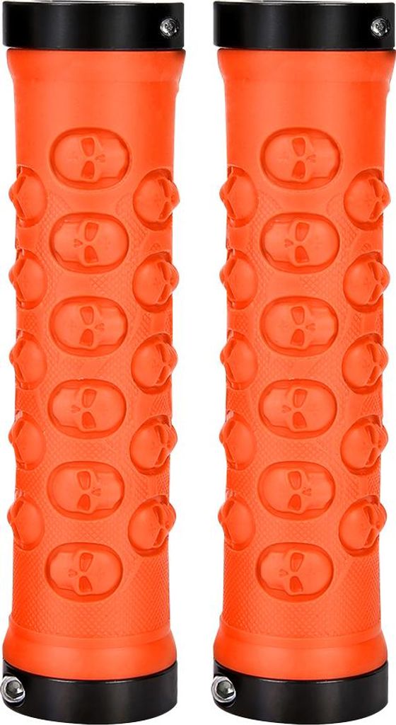 Fahrrad Radfahren Griff Stange Anti -Schlupf -Griffs Schloss auf Mountainbike -Lenkergriffen (orange)