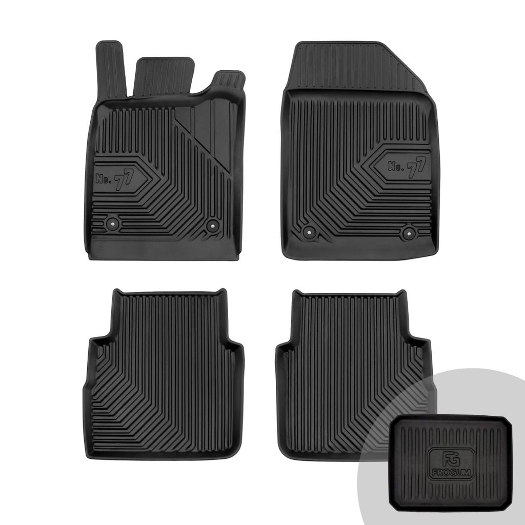 FROGUM No.77 Gummimatten Ganzjahresset von Auto Fußmatten Autofussmatten für Opel Vectra C 2002-2008
