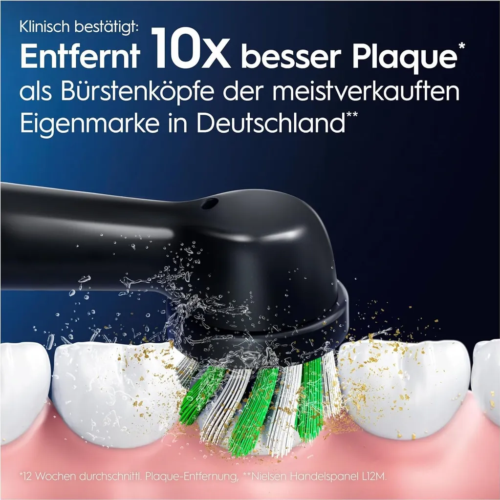 6 Brossettes noires Oral-B ProCrossAction - Hygiène maximale CleanMaximizer - 25