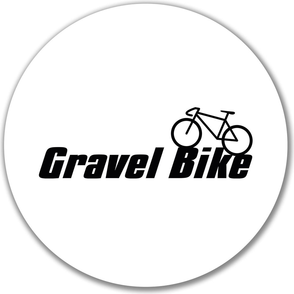 Huuraa Aufkleber Gravel Bike Fahrrad 10cm rund Sticker Geschenkidee