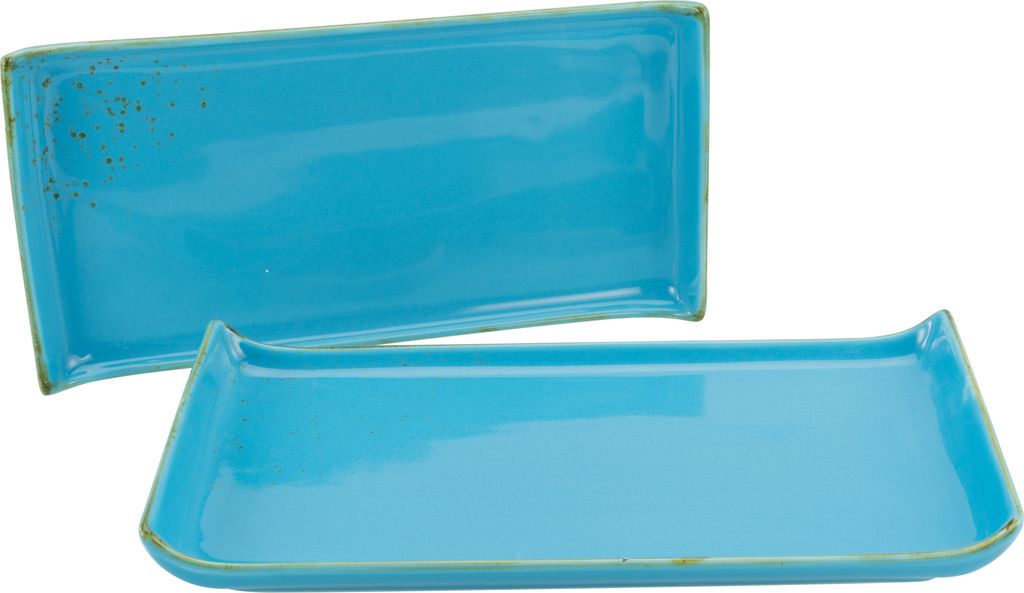 CreaTable, 33022, Nature Collection Blue, BBQ Platte 2-tlg, Steinzeug