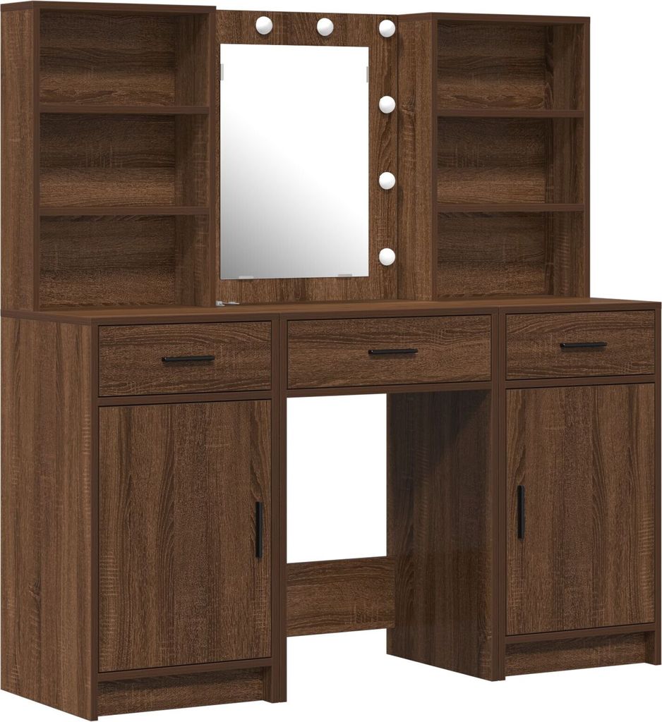 Möbel 3-teiliges Schminktisch-Set aus altem Holz und Holzwerkstoff - Schminktische 3334297