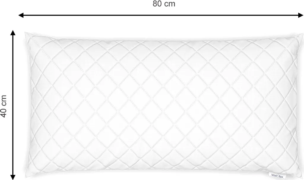 Dormez mieux avec l'Oreiller Vitalispa 40x80cm Blanc Set de 2 Ergonomique - 3