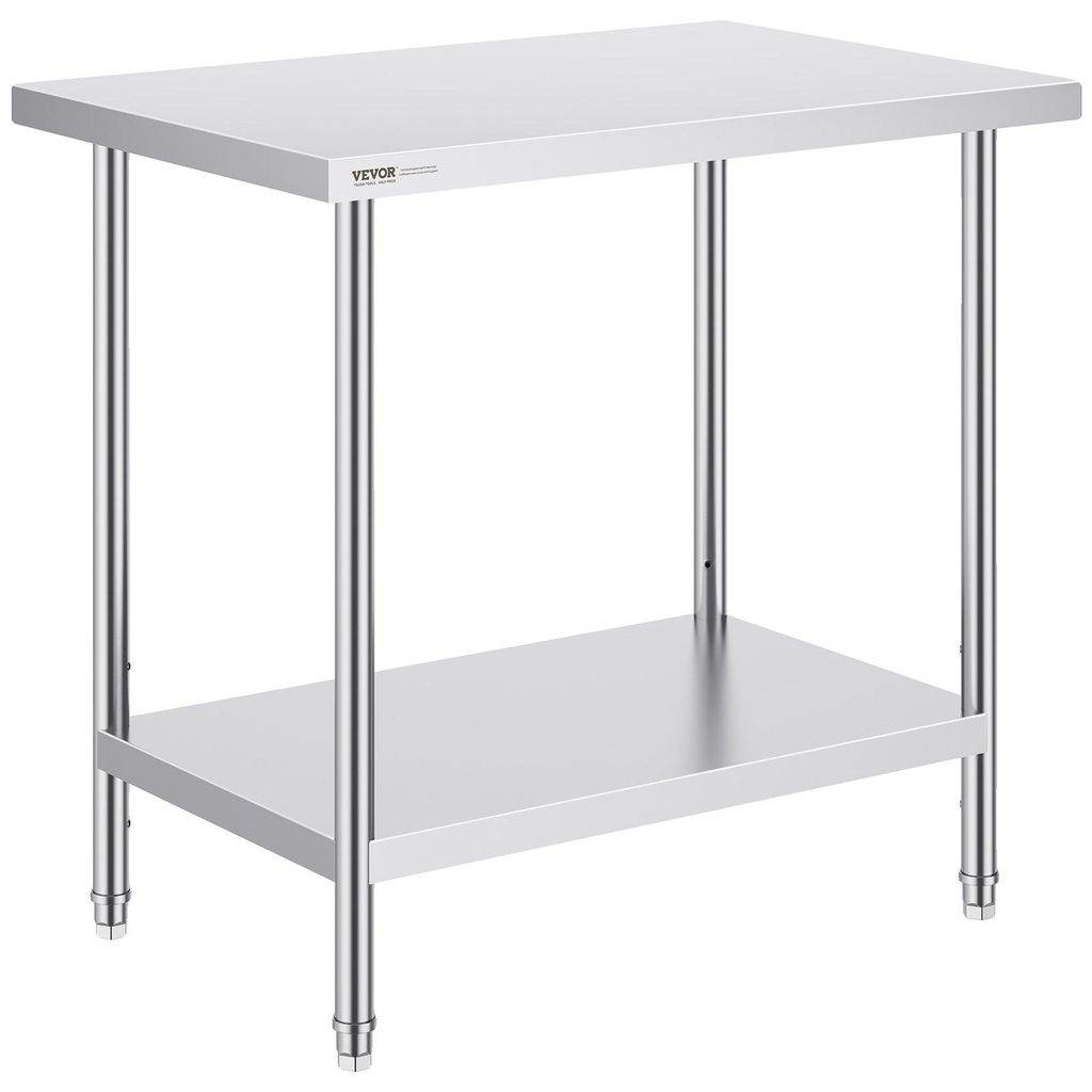 Stół Roboczy Vevor Ze Stali Nierdzewnej 61X91X86 Cm Udźwig Zdjęcie produktu 