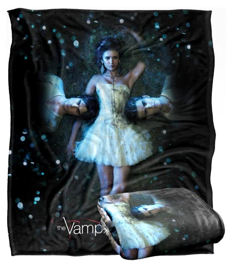 Vampire Diaries Damon, Elena, Stefan, Kuscheldecke mit seidiger Haptik 152 x 127 cm